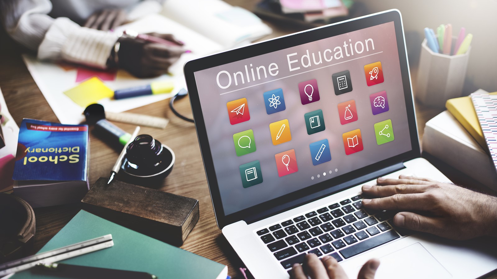E Learning Online Education Application Concept