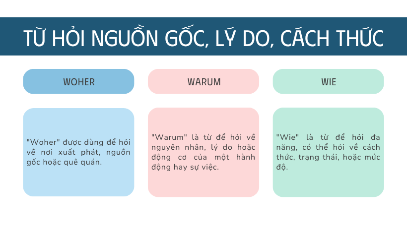 từ hỏi nguồn gốc, lý do, cách thức